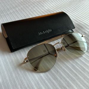 Mr. Leight Rodeo SL Titanium Gold Aviator Sunglasses